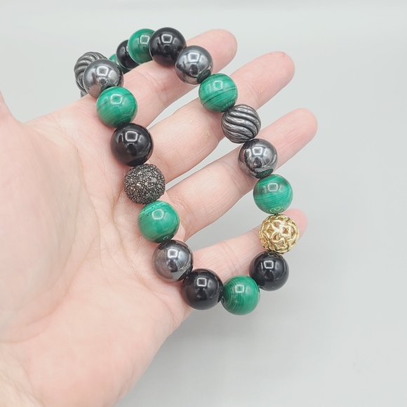 David Yurman Elements Bead Necklace With Gold and Diamonds - Picture 9 of 12